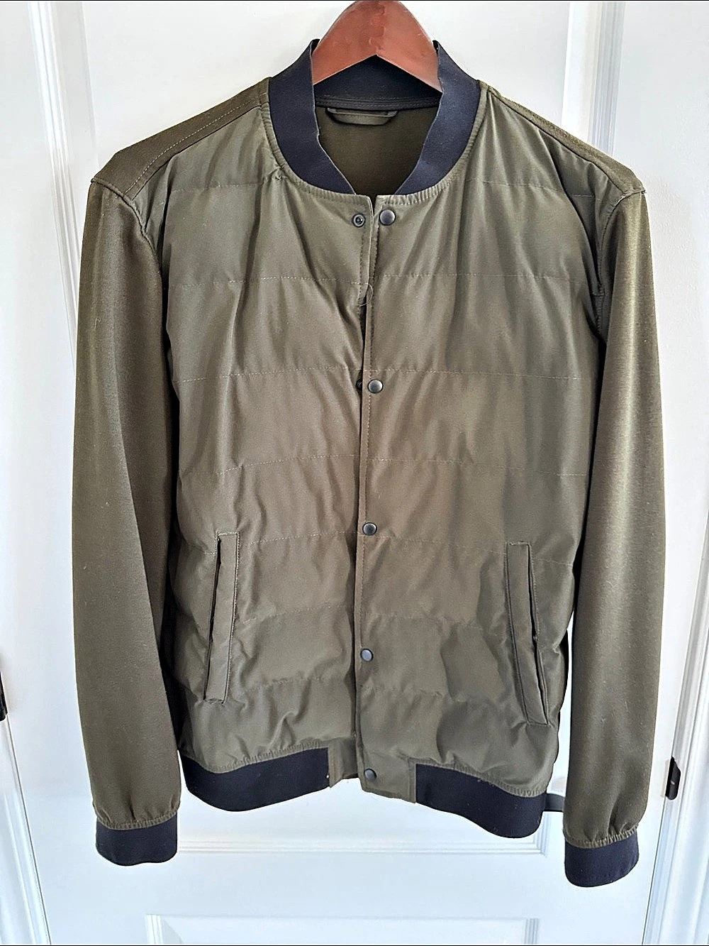 Zara Olive Bomber Jacket Size Medium